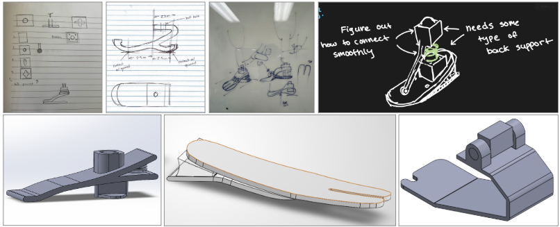 Prosthetic ankle-foot design iterations