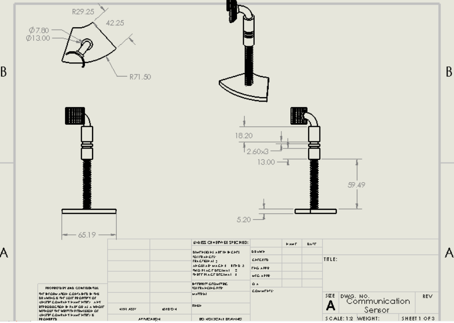 R2-D2 communication sensor engineering drawing