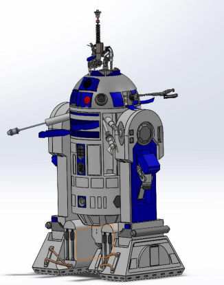 SolidWorks R2-D2 assembly model